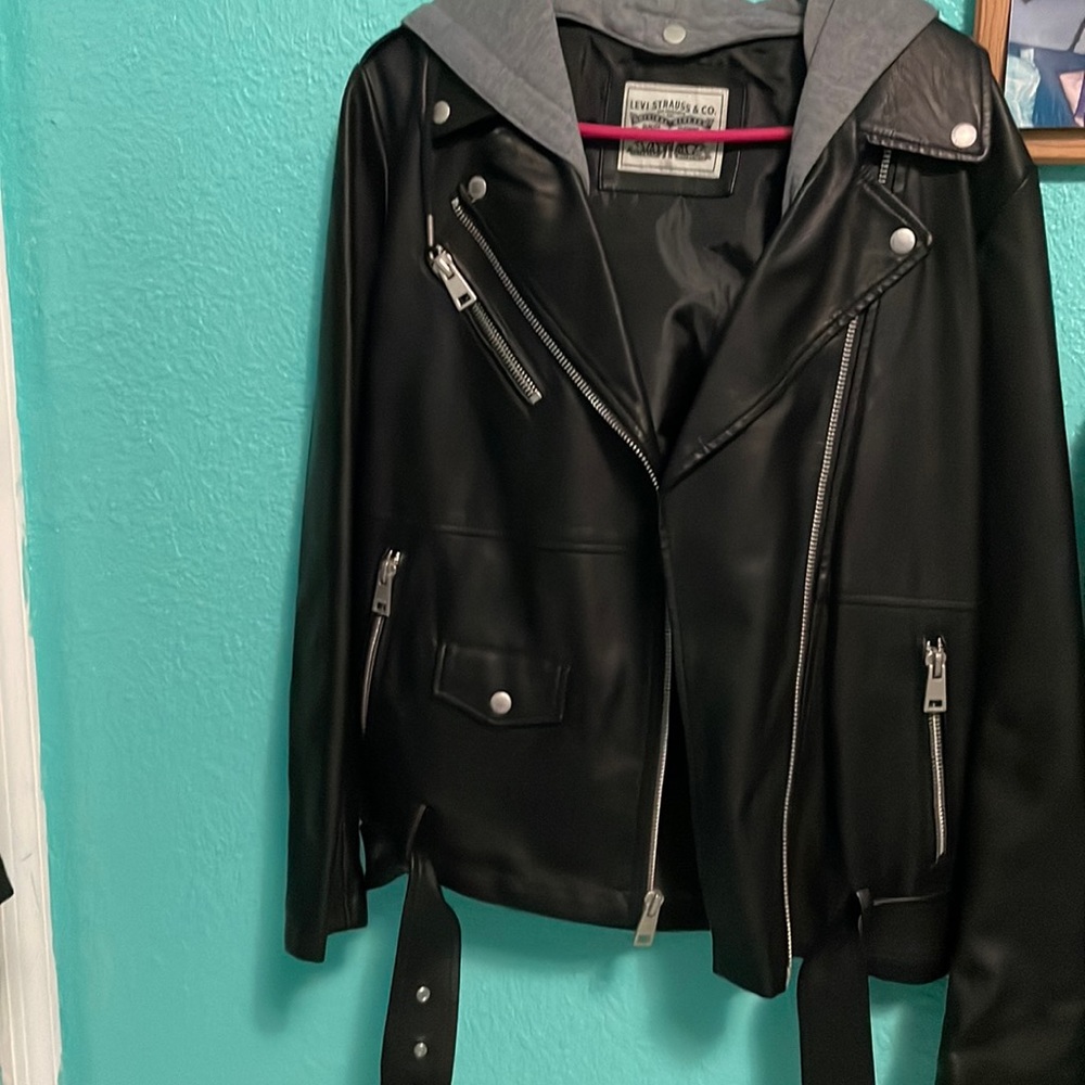 Never worn. Brand new with tag. Male leather jacket